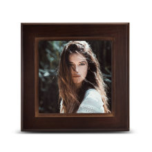 Frame da foto personalizada logotipo impresso em quadrado branco 3D do sublimation de madeira